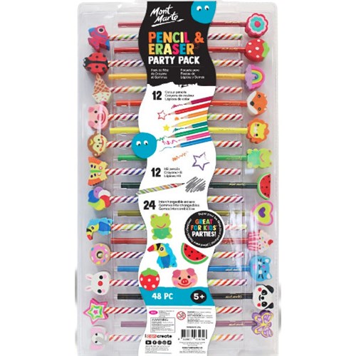 Pencil and eraser 48pc